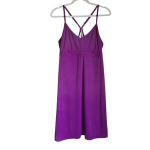athleta shoreline beach swim summer dress #739781 purple size L